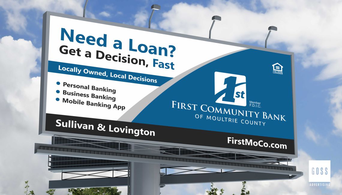 First Community Bank - Billboard Design