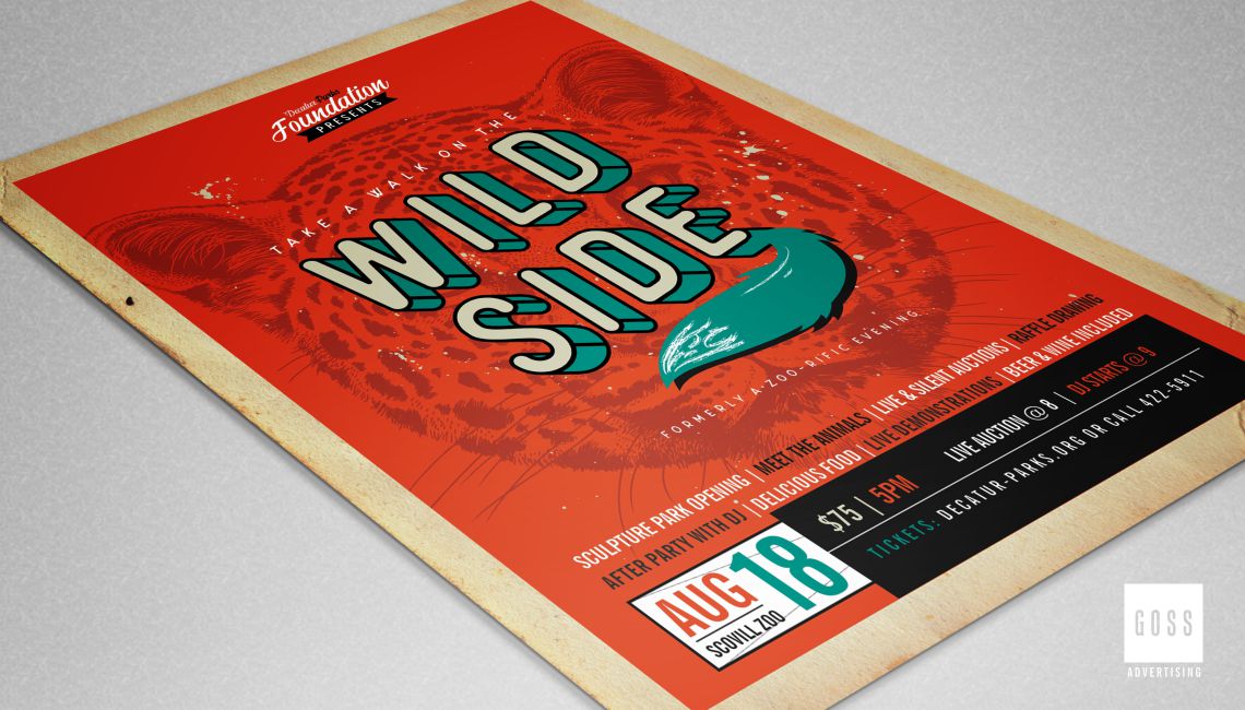 Decatur Parks Foundation - Wild Side Event Poster